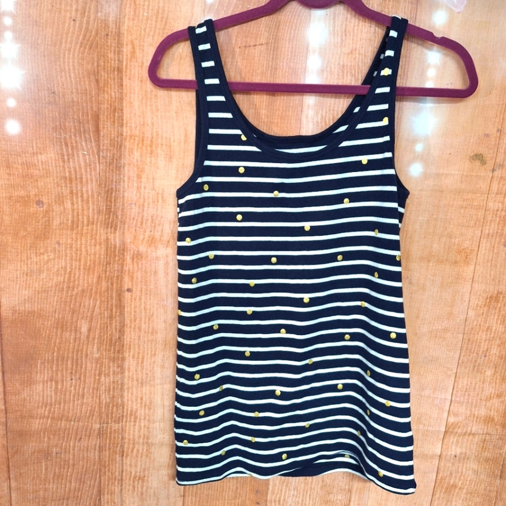 A new day striped and polka-dot tank top XXL